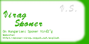 virag sponer business card